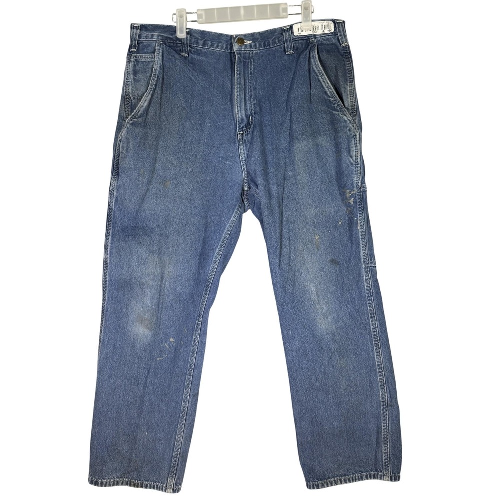 Vintage Carhartt Jeans Mens 36x30 Dungaree Fit Distressed Paint Workwear 90s